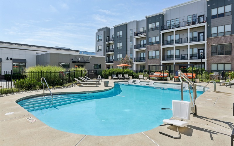 pool with handicap chair lift